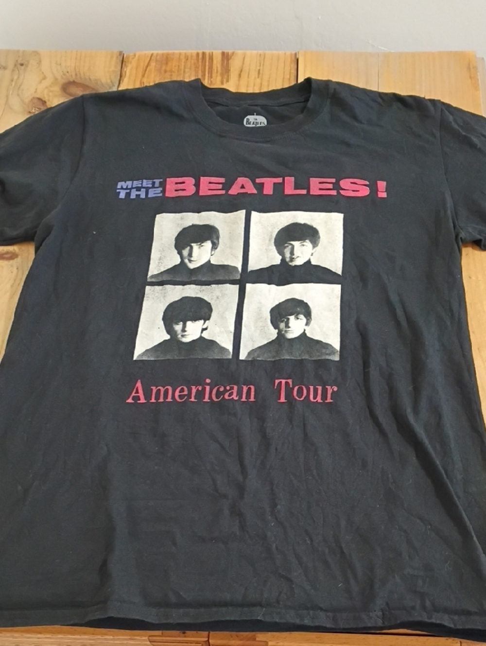 The Beatles American Tour 1964 Black T-Shirt Size L